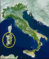 carte satelite de l'italie